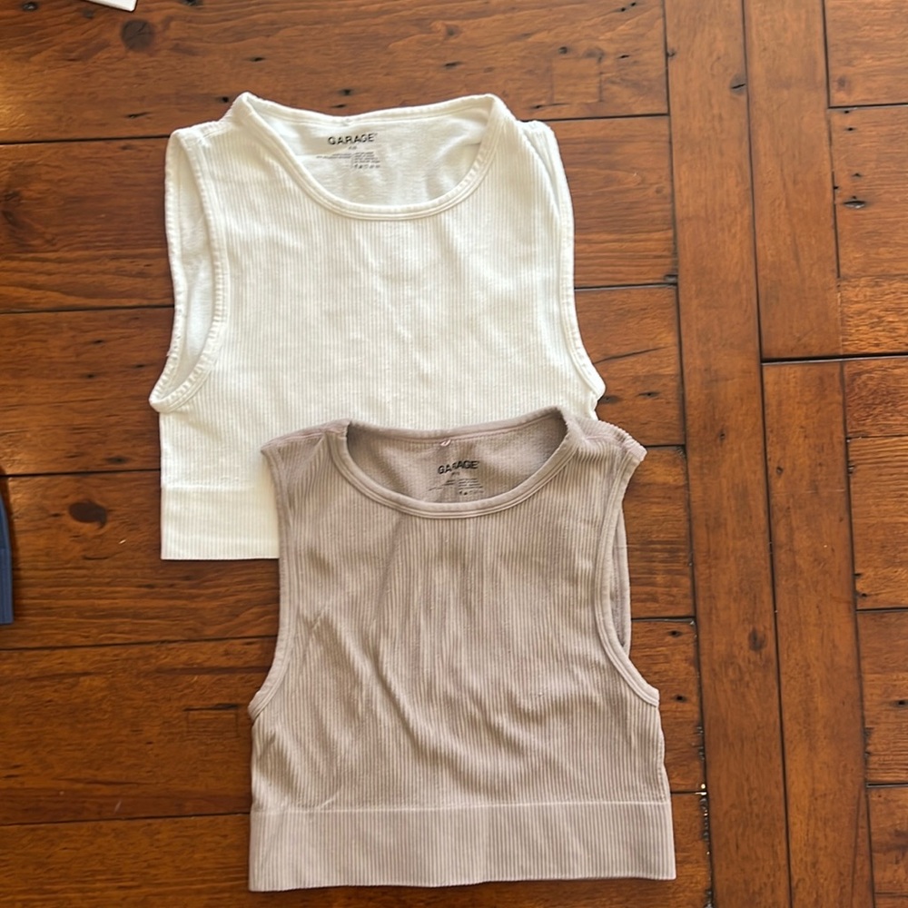 Cropped scoop neck tank